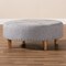 Baxton Studio Vinet Light Gray Upholstered Natural Wood Cocktail Ottoman 153-9200 - alternate 6